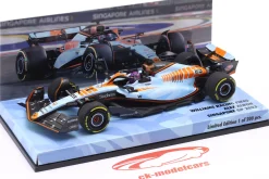 A. Albon Williams FW45 Gulf Design #23 Singapur GP Formel 1 2023 1:43 Minichamps