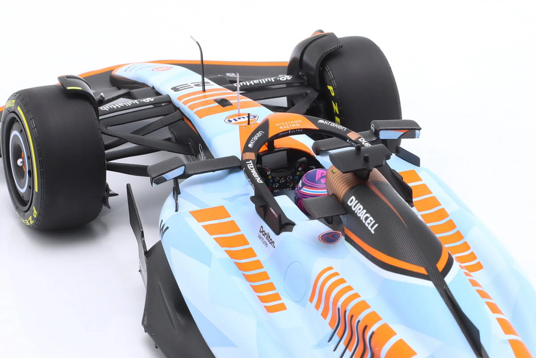 A. Albon Williams FW45 Gulf Design #23 Singapur GP Formel 1 2023 1:18 Minichamps