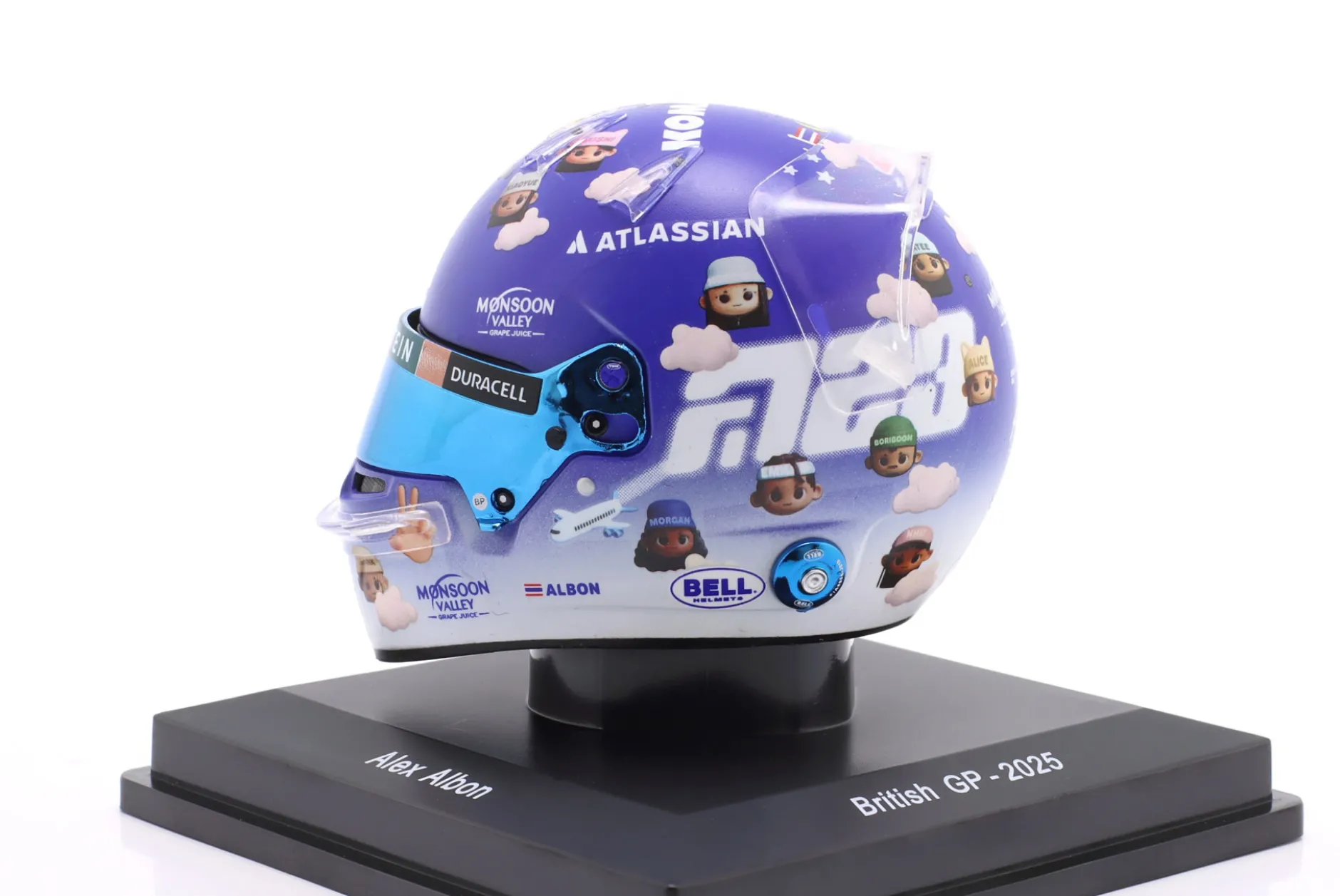 Alex Albon Williams Racing #23 8th British GP Formel 1 2025 Helm 1:5 Spark