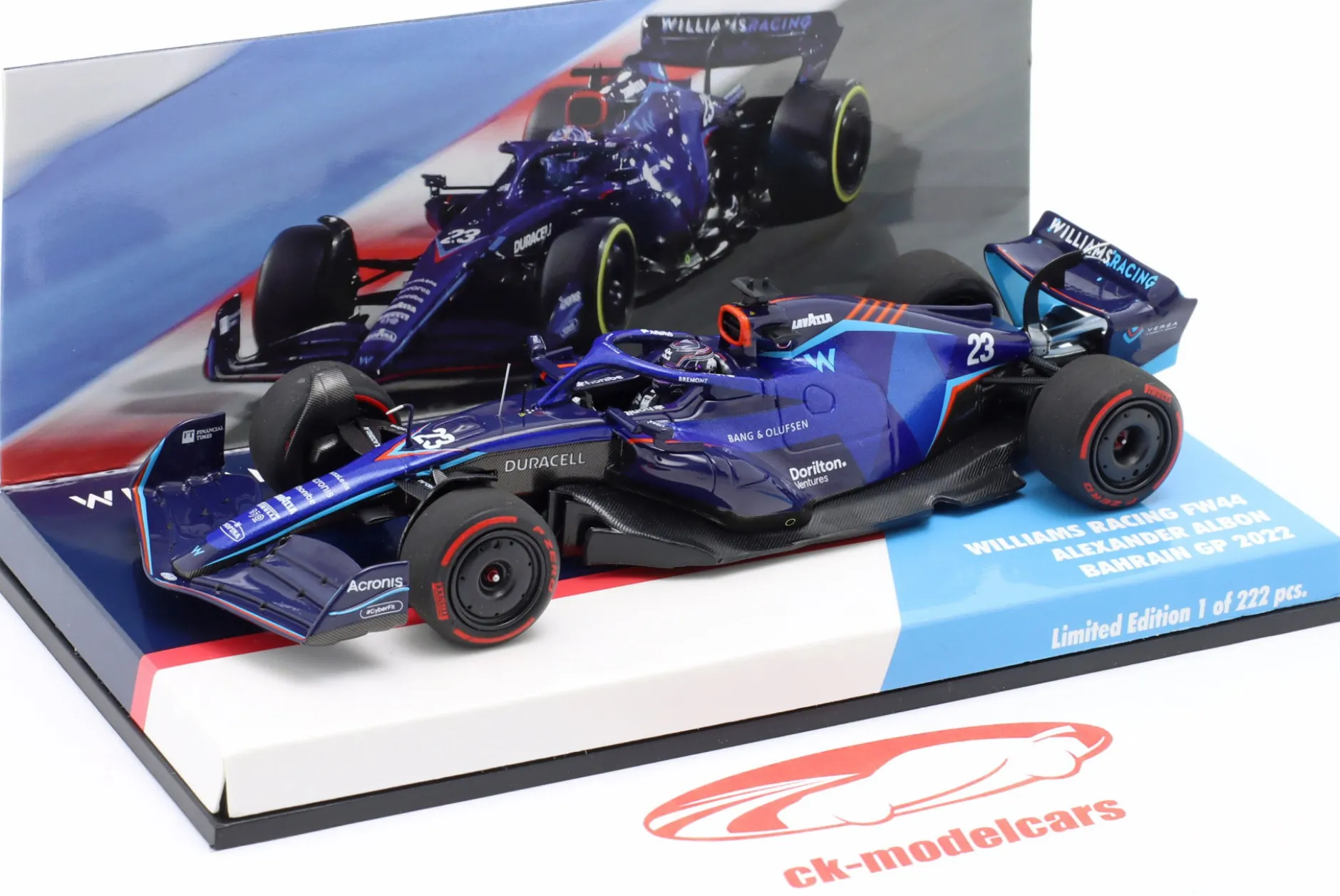 Alexander Albon Williams FW44 #23 Bahrain GP Formel 1 2022 1:43 Minichamps