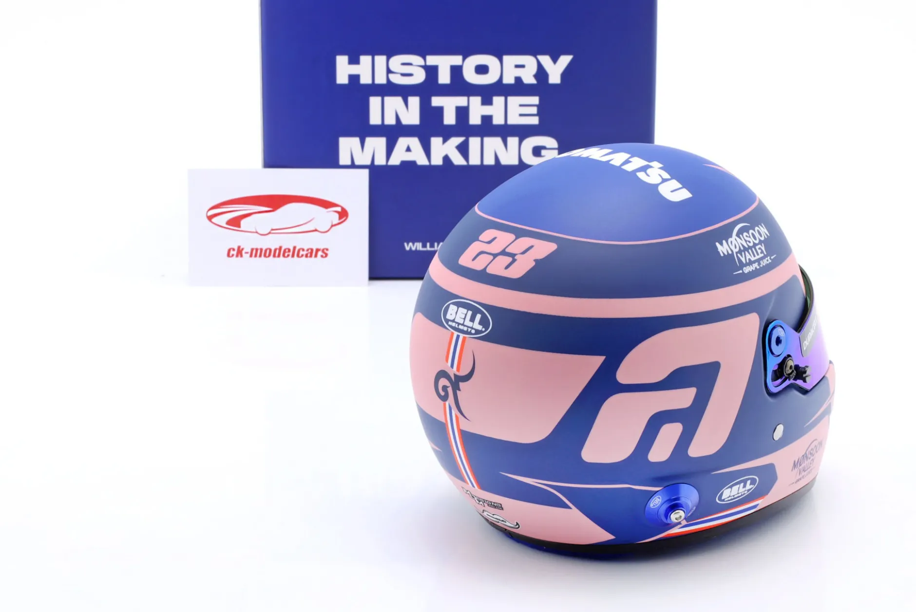 Alexander Albon #23 Williams Racing Formel 1 2024 Helm 1:2 Bell