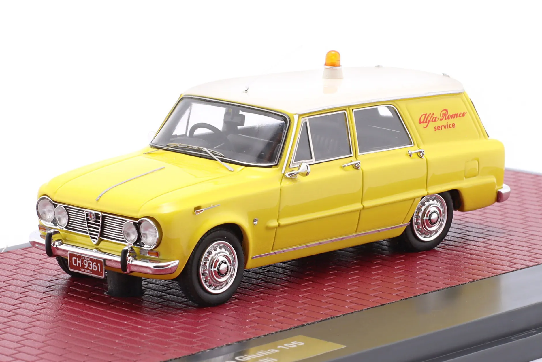 Alfa Romeo Giulia 105 Alfa Romeo Service Car Baujahr 1962-1972 gelb 1:43 Matrix