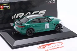 Alfa Romeo Giulia GTAm #87 Hommage Nürburgring 1973 grün metallic 1:43 Bburago