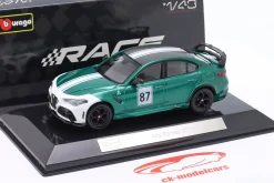 Alfa Romeo Giulia GTAm #87 Hommage Nürburgring 1973 grün metallic 1:43 Bburago