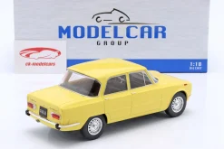 Alfa Romeo Giulia Nuova Super Baujahr 1974 hellgelb 1:18 ModelCar Group