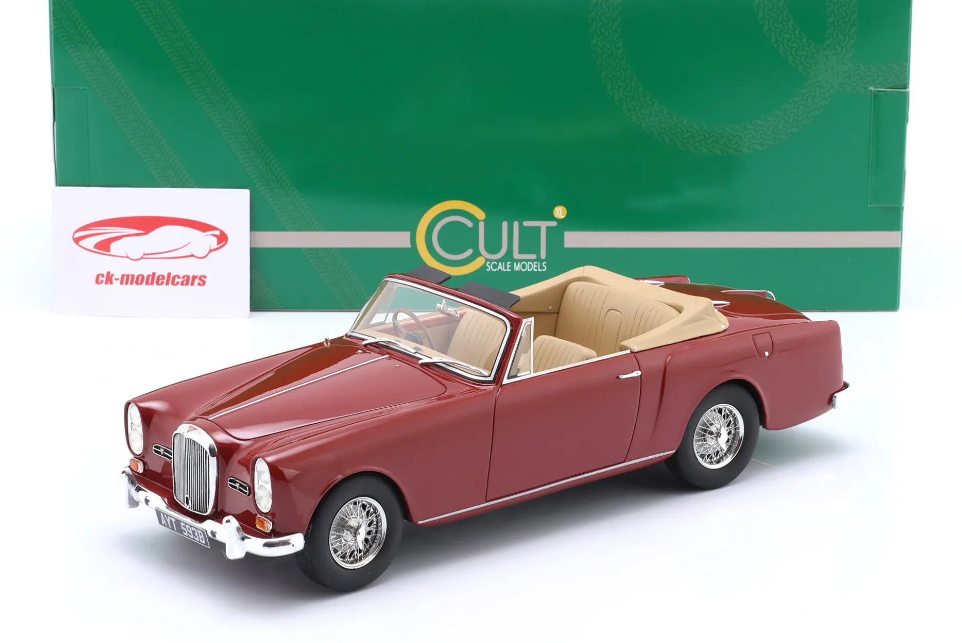 Alvis TE21 DHC Baujahr 1963-1966 rot metallic 1:18 Cult Scale