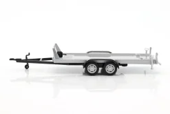 Anhänger Autotransporter-Hänger mit Tandemachse silber 1:43 Cararama