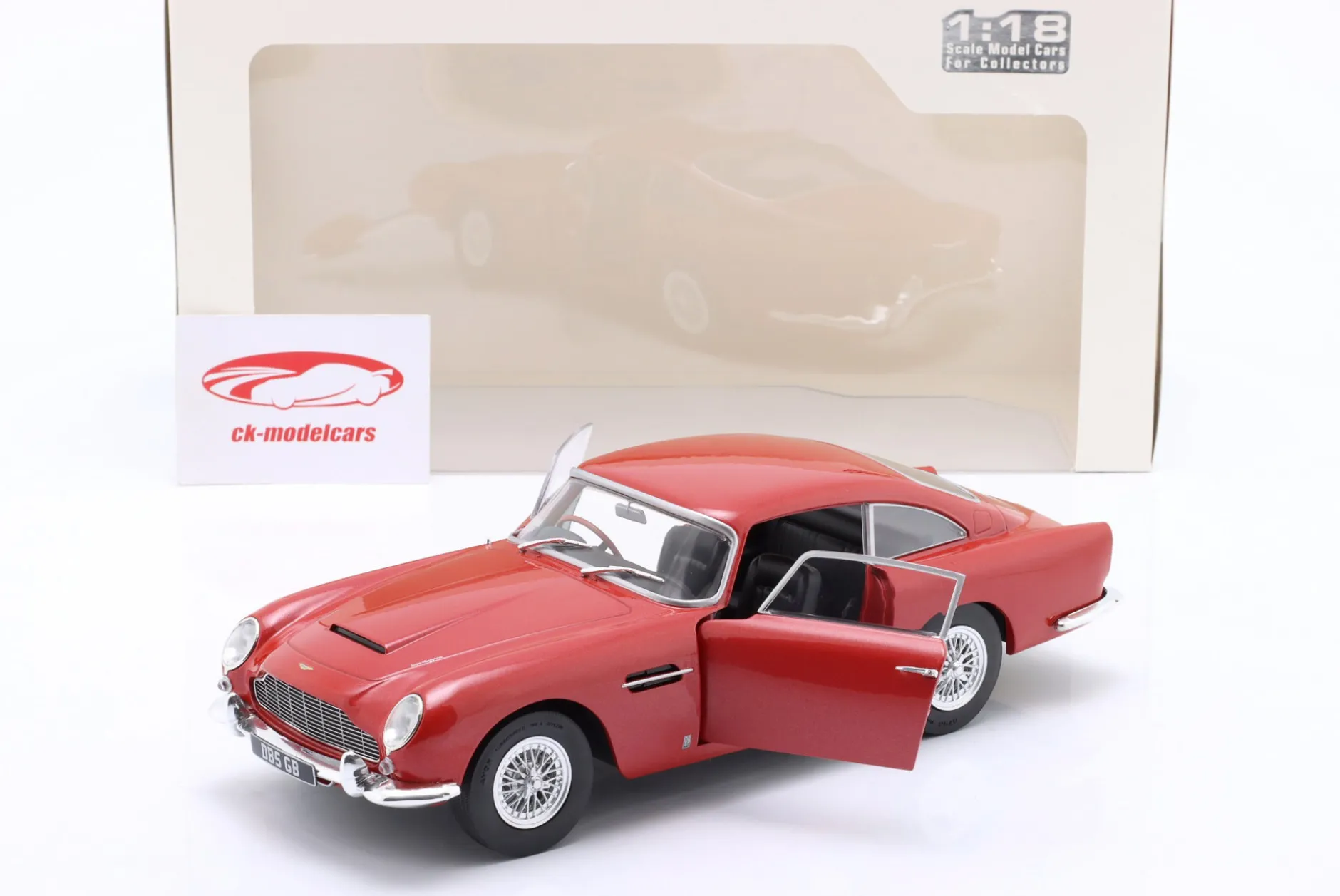 Aston Martin DB5 Baujahr 1964 rot metallic 1:18 Solido