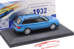 Audi Avant S2 Baujahr 1994 pelikanblau 1:43 Solido