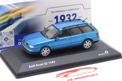 Audi Avant S2 Baujahr 1994 pelikanblau 1:43 Solido