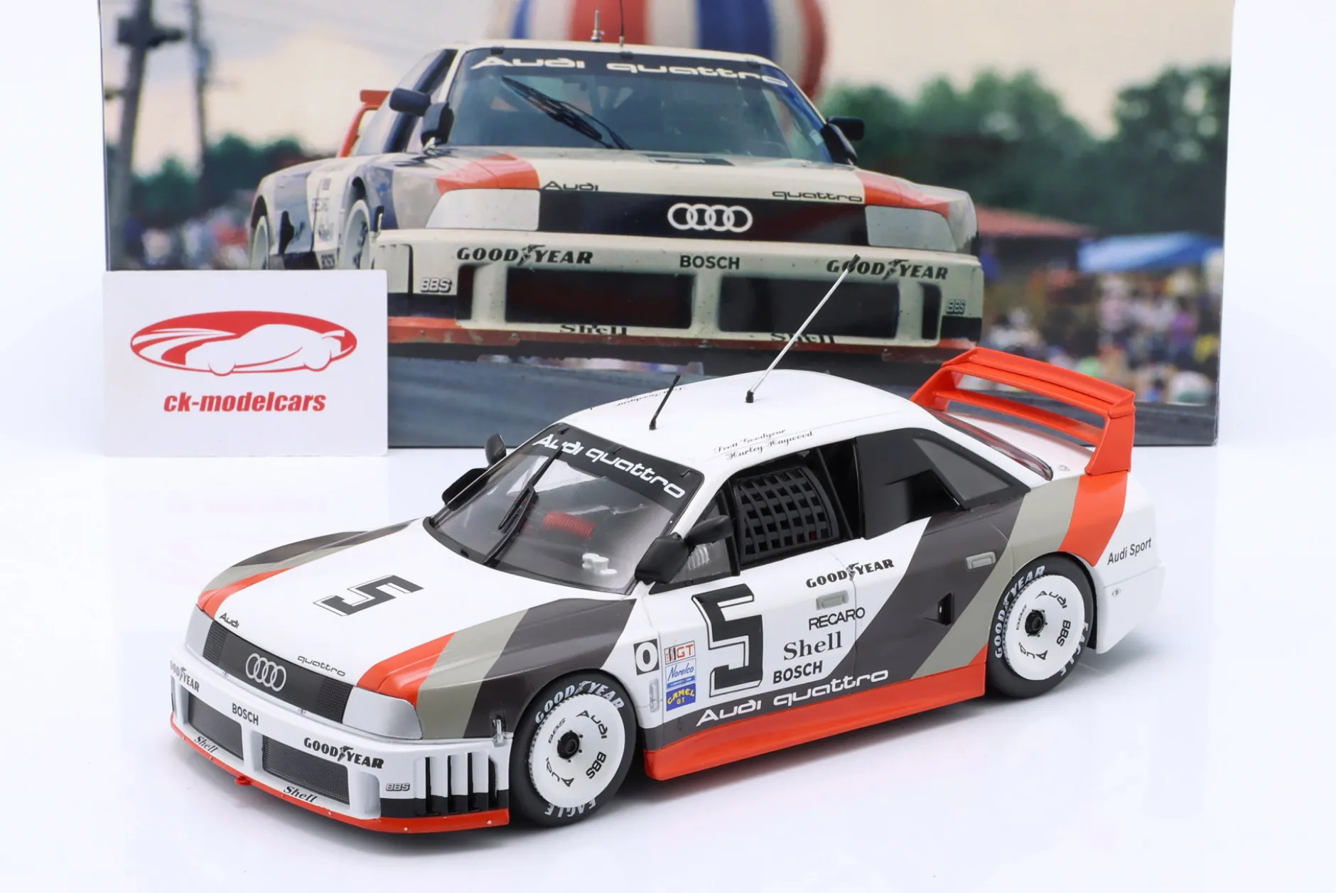 Audi 90 IMSA GTO #5 500km Road America IMSA 1989 Haywood, Goodyear 1:18 WERK83