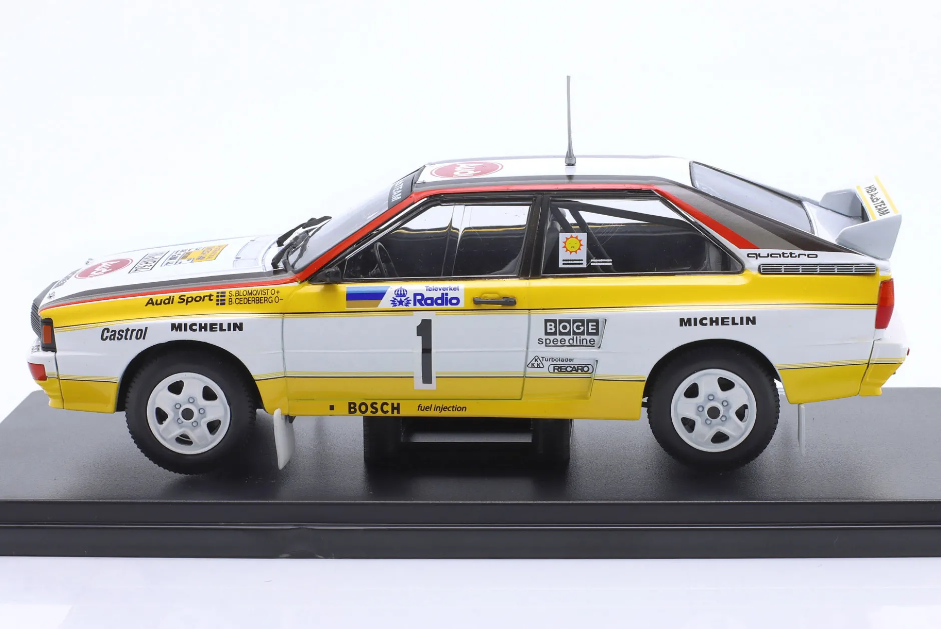 Audi Quattro A2 #1 Sieger Rallye Schweden 1984 Blomqvist, Cederberg 1:24 Altaya