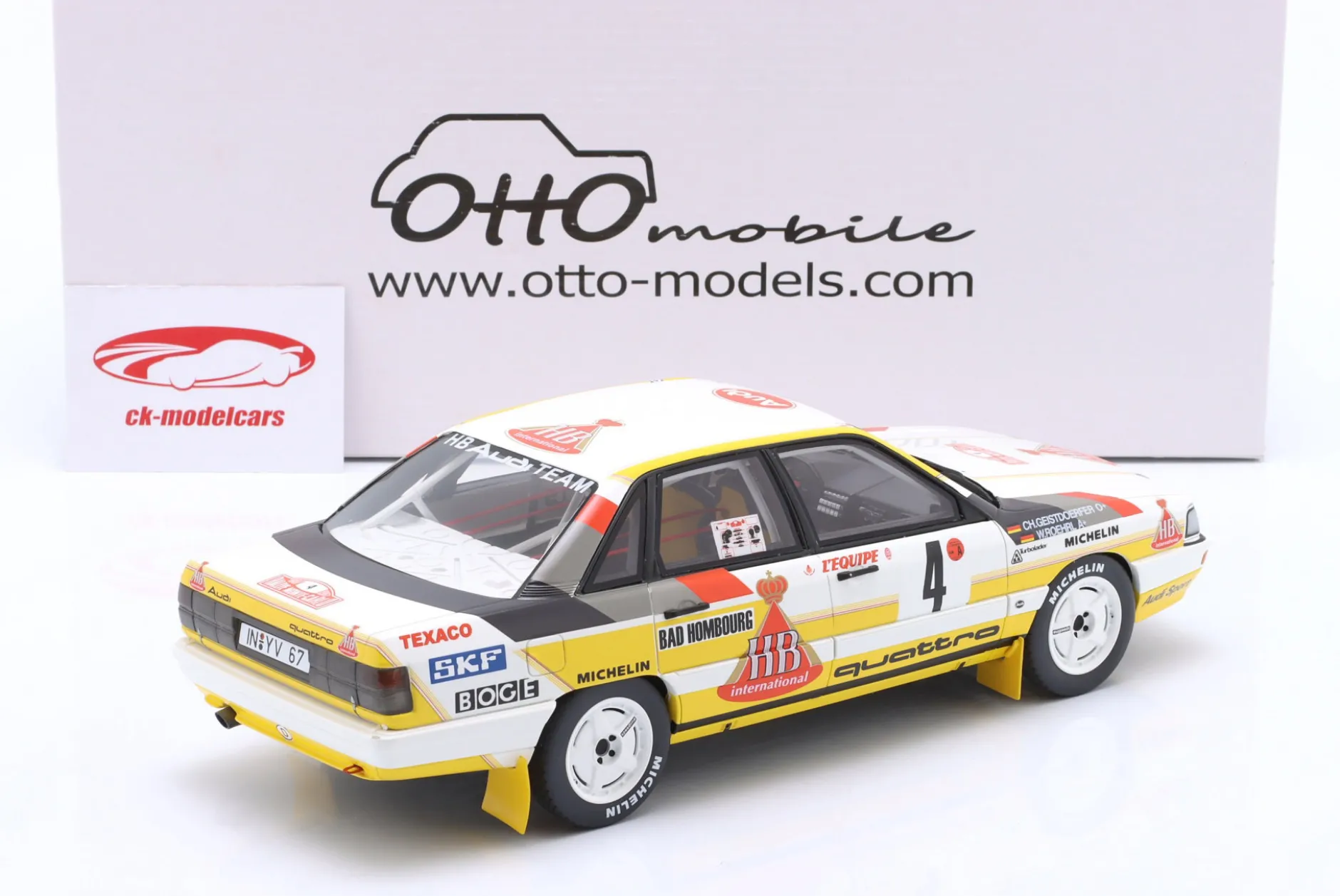 Audi 200 quattro #4 3rd Rallye Monte Carlo 1987 Röhrl, Geistdörfer 1:18 OttOmobile