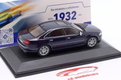 Audi S8 (D3) Baujahr 2010 dunkelblau 1:43 Solido