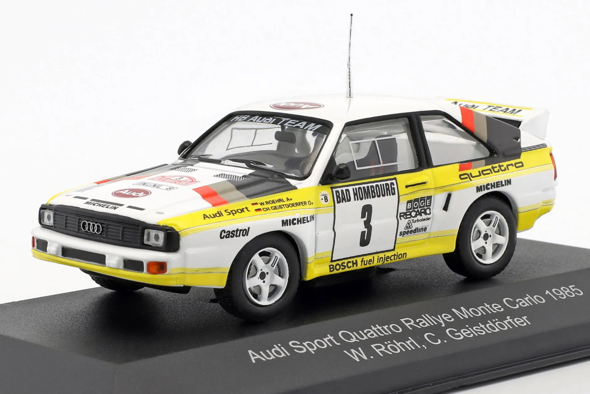Audi Sport Quattro #3 2nd Rallye Monte Carlo 1985 Röhrl, Geistdörfer 1:43 CMR