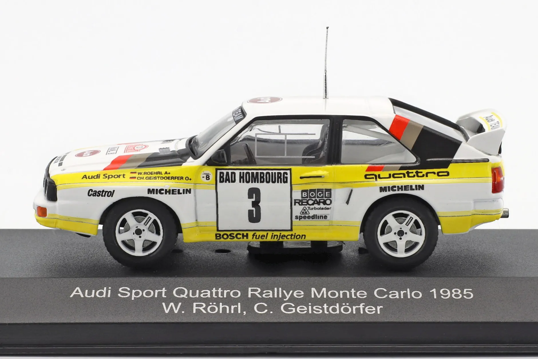 Audi Sport Quattro #3 2nd Rallye Monte Carlo 1985 Röhrl, Geistdörfer 1:43 CMR