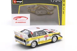 Audi Sport quattro S1 E2 #5 Sieger Rallye SanRemo 1985 Röhrl, Geistdörfer 1:24 Bburago