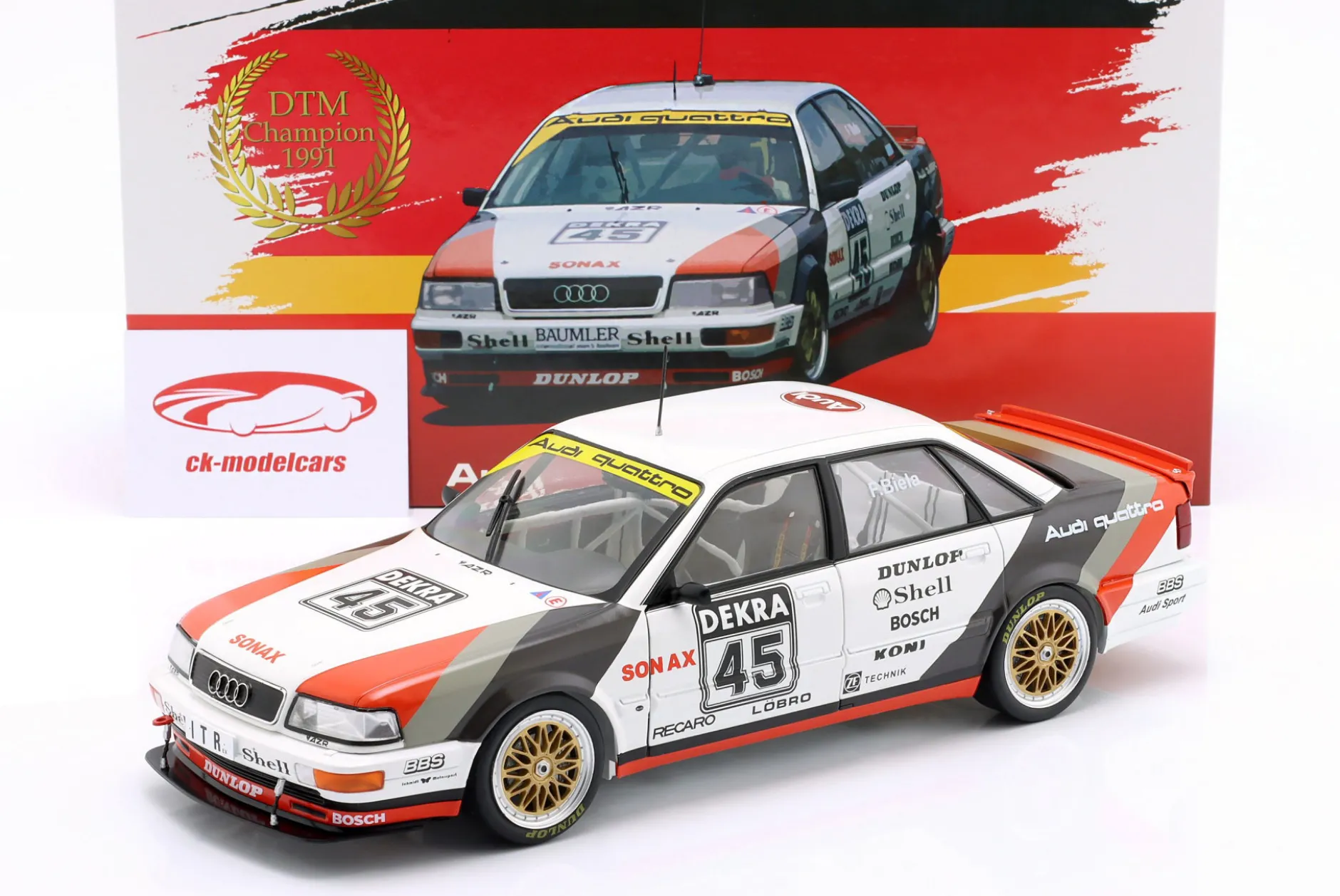 Audi V8 Quattro #45 DTM-Champion 1991 Frank Biela 1:18 WERK83
