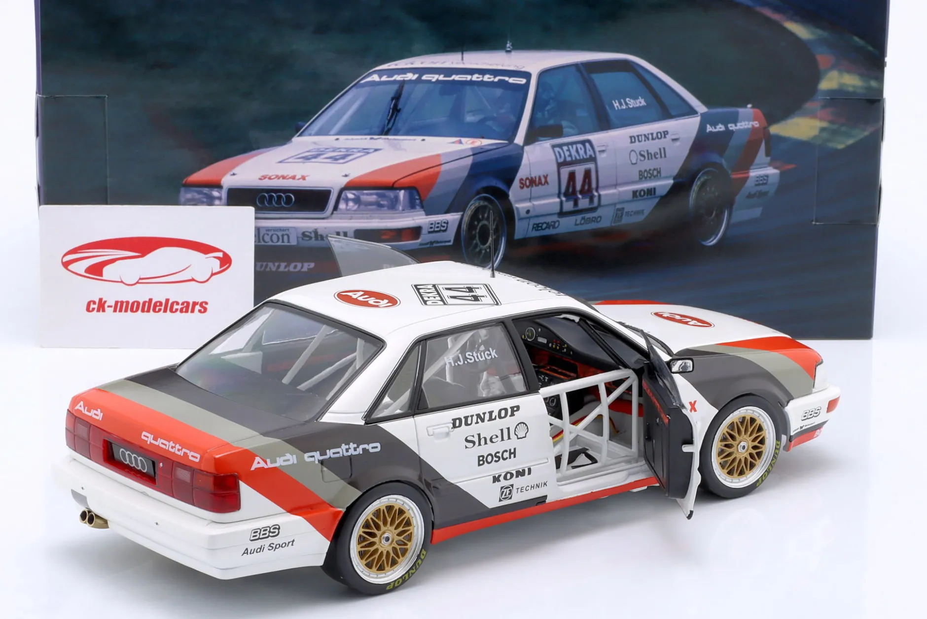Audi V8 Quattro #44 DTM Champion 1990 Hans-Joachim Stuck 1:18 WERK83