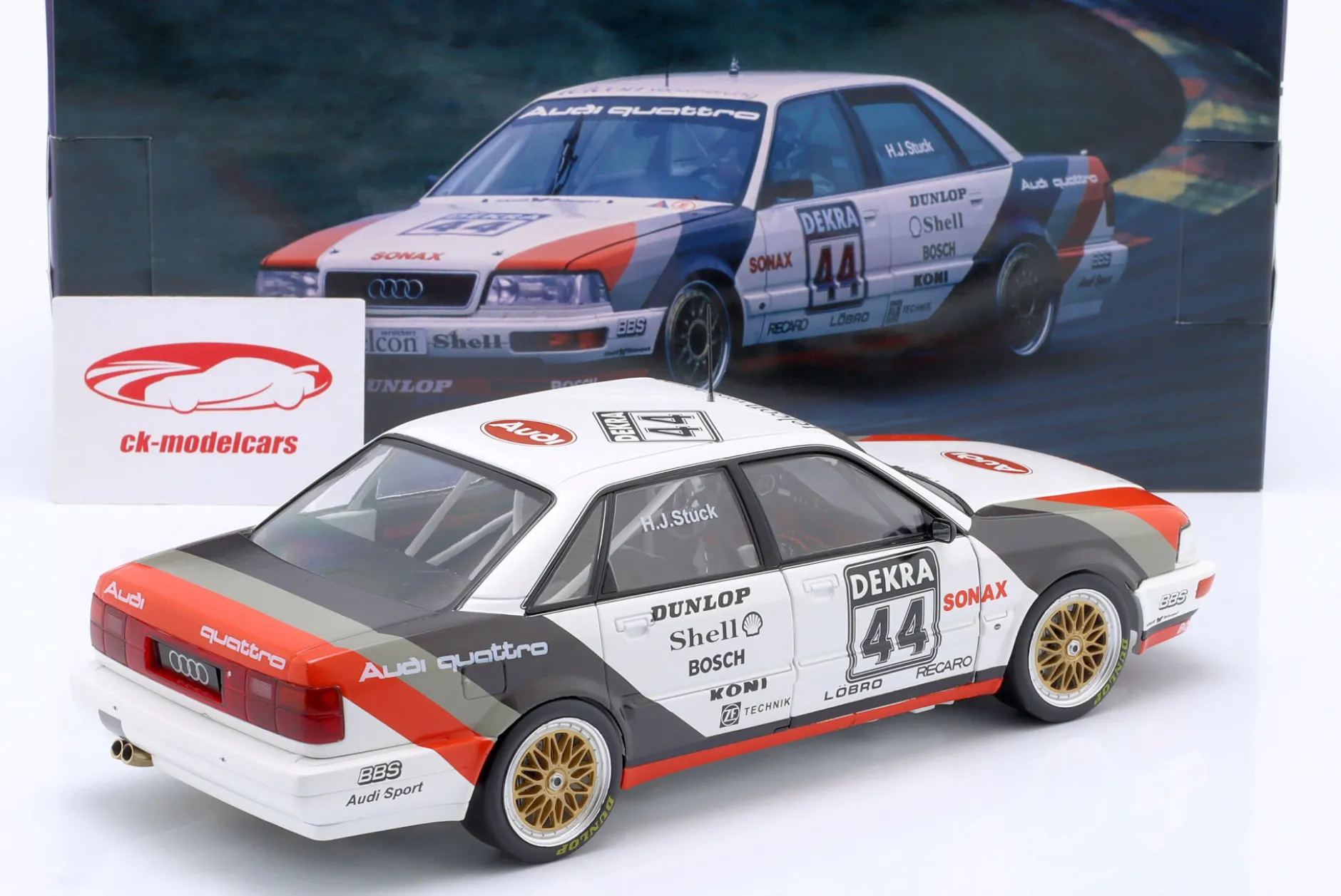 Audi V8 Quattro #44 DTM Champion 1990 Hans-Joachim Stuck 1:18 WERK83