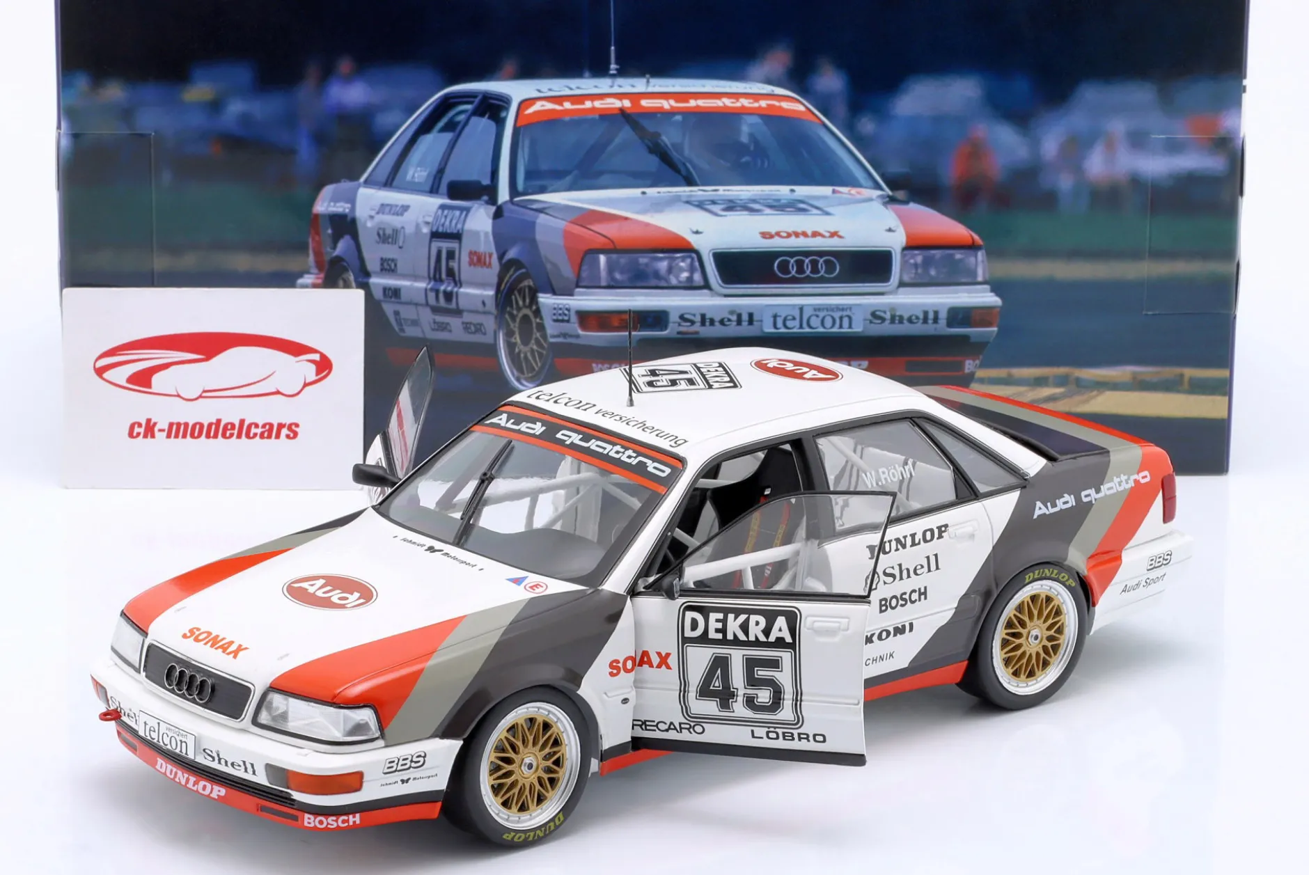 Audi V8 Quattro #45 DTM 1990 Walter Röhrl 1:18 WERK83