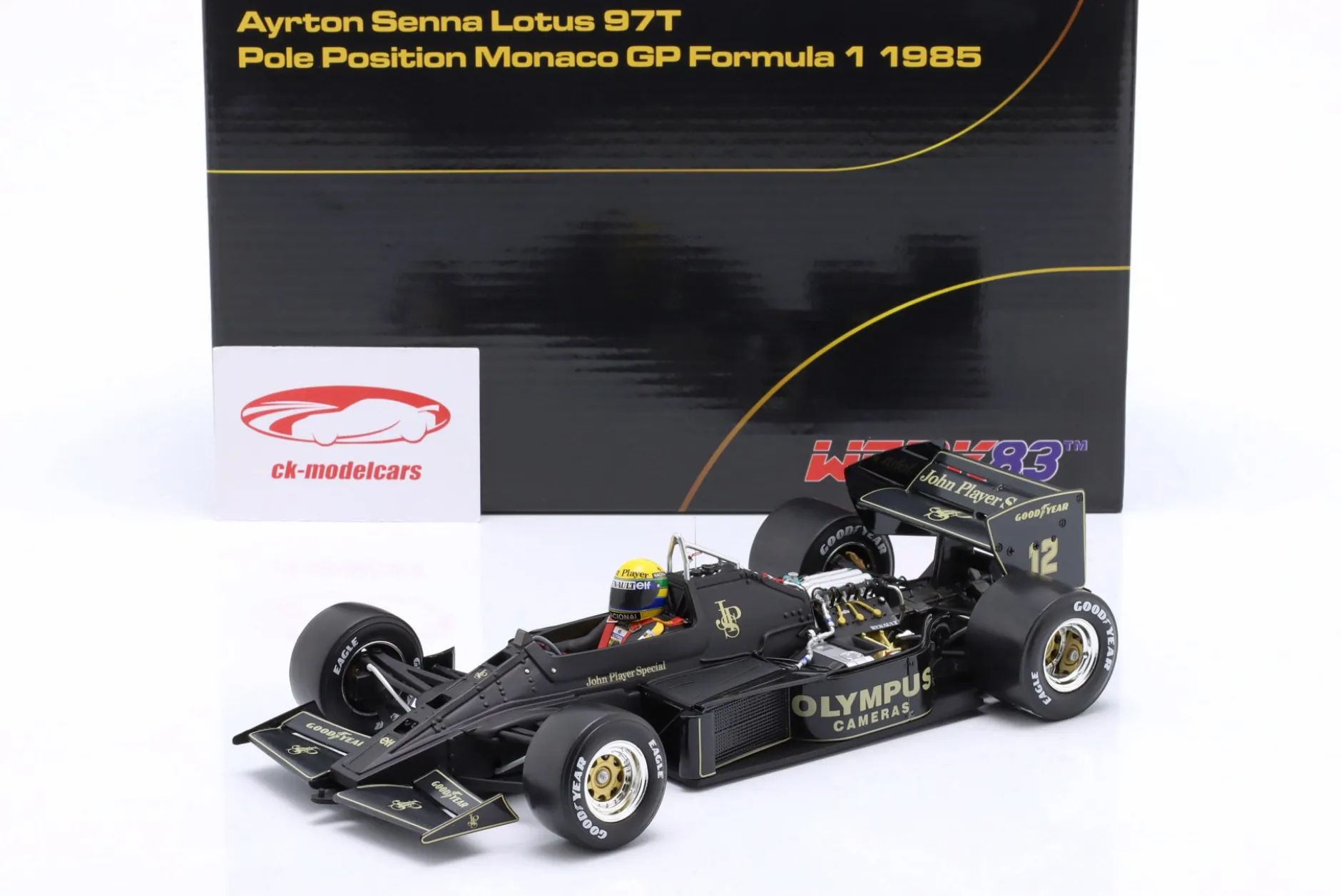 Ayrton Senna Lotus 97T #12 Monaco GP Formel 1 1985 1:18 WERK83