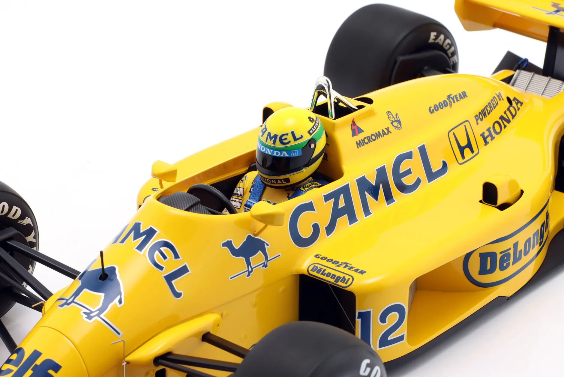 Ayrton Senna Lotus 99T #12 Sieger Monaco GP Formel 1 1987 1:12 Minichamps