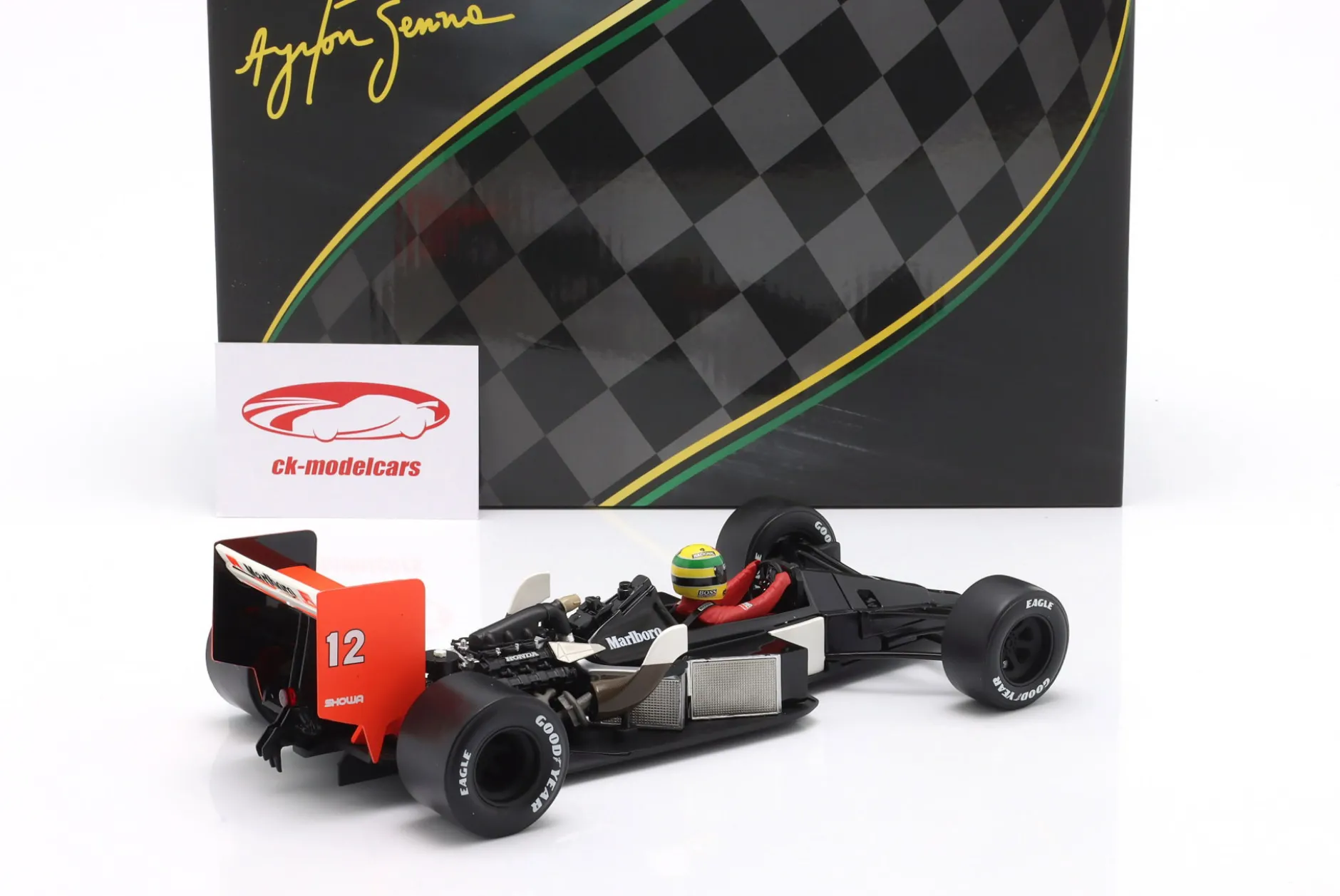 Ayrton Senna McLaren MP4/4 #12 Sieger Japan GP Formel 1 Weltmeister 1988 1:18 Premium X