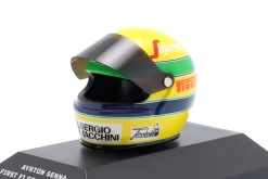 Ayrton Senna Toleman Motorsport #19 Brasilien GP Formel 1 1984 Helm 1:8 Minichamps
