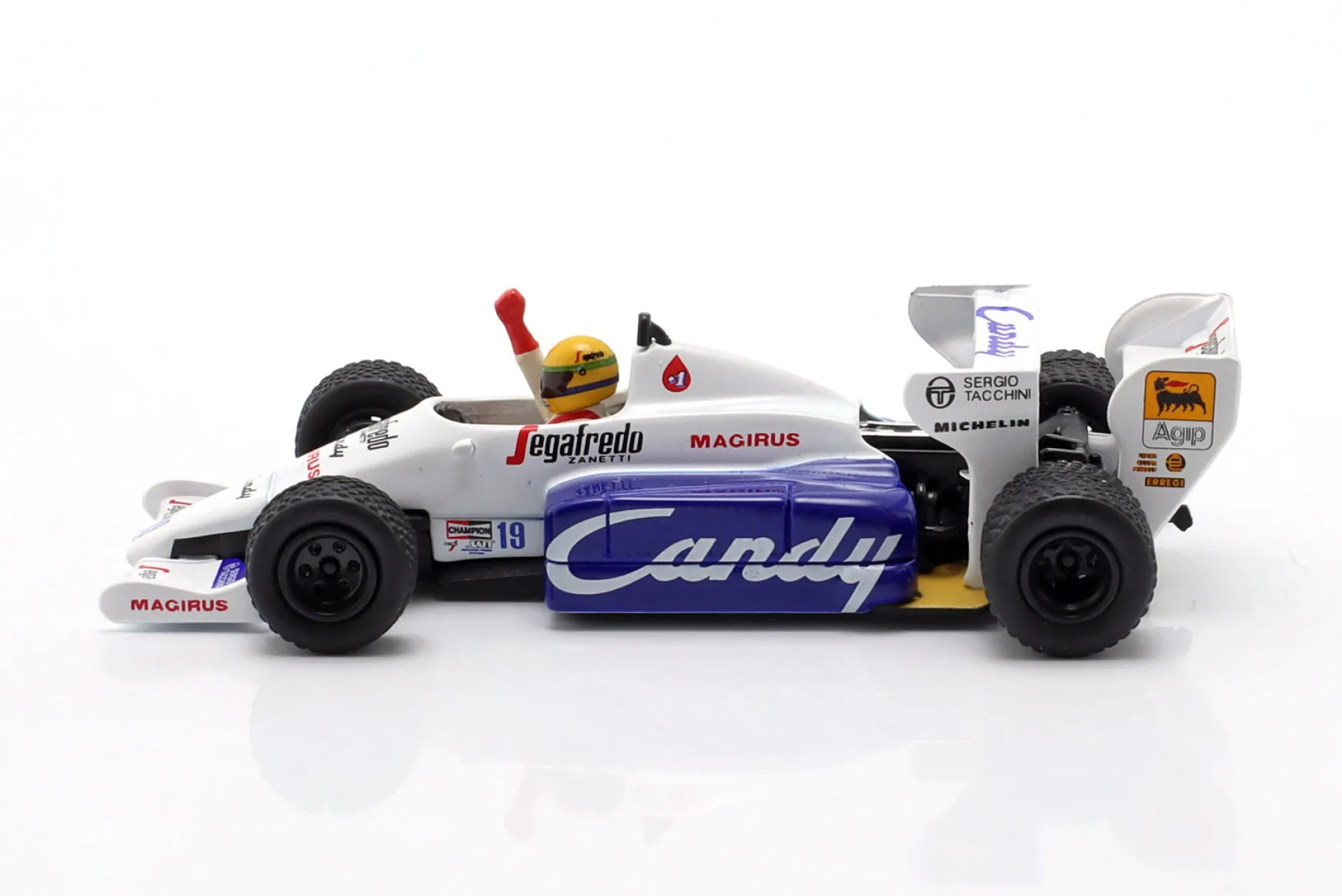 Ayrton Senna Toleman TG184 #19 2nd Monaco GP Formel 1 1984 1:64 TrueScale