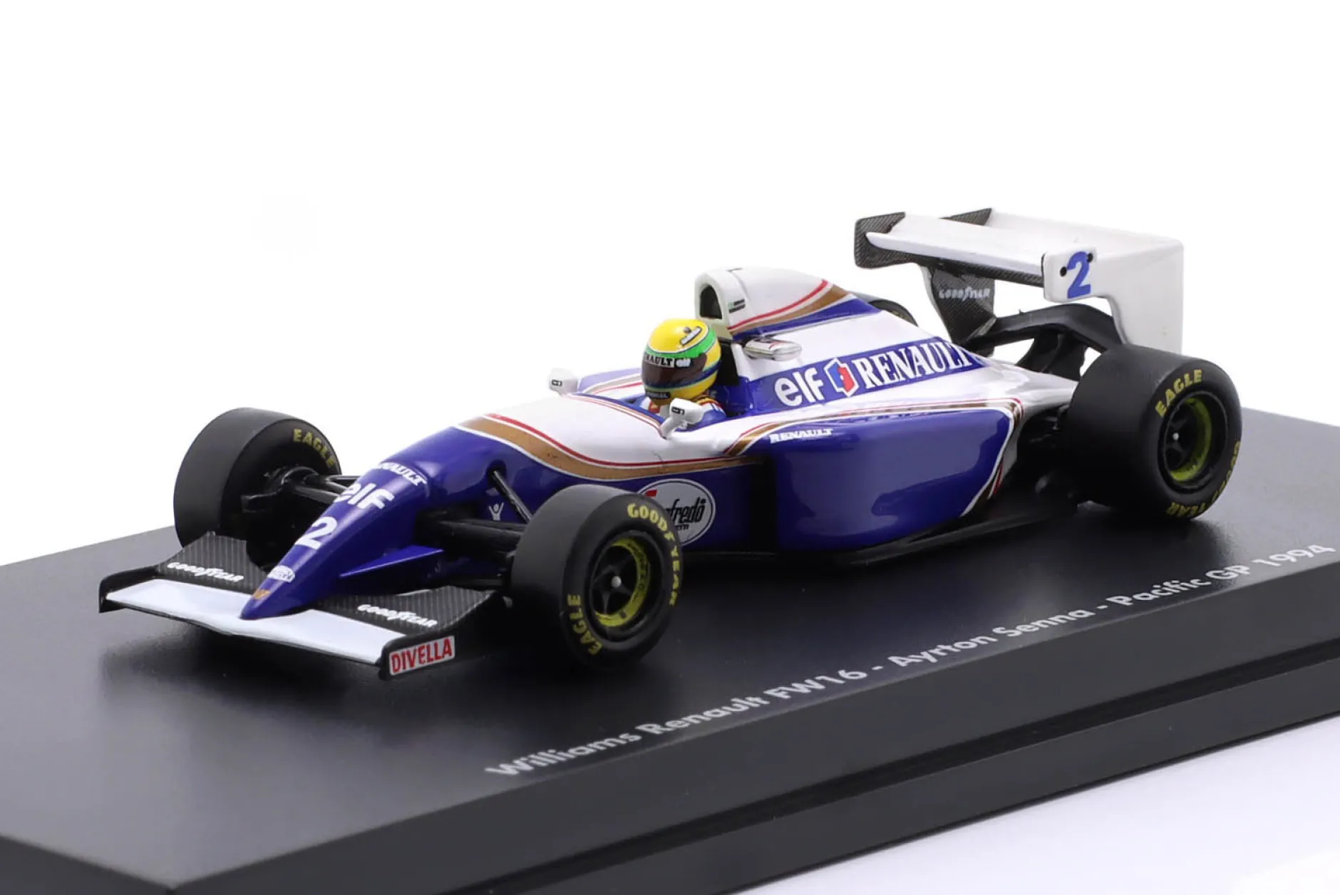 Ayrton Senna Williams FW16 #2 Pazifik GP Formel 1 1994 1:64 Minichamps