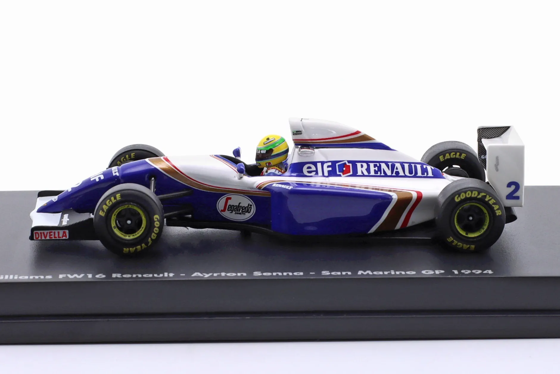 Ayrton Senna Williams FW16 #2 San Marino GP Formel 1 1994 1:64 Minichamps