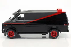 B.A.'s GMC Vandura Baujahr 1983 TV-Serie Das A-Team (1983-87) schwarz / rot / grau 1:18 Greenlight