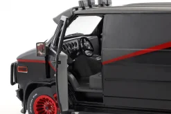 B.A.'s GMC Vandura Baujahr 1983 TV-Serie Das A-Team (1983-87) schwarz / rot / grau 1:18 Greenlight