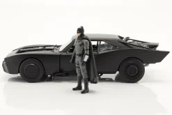 Batmobile mit Batman Figur Film The Batman 2022 schwarz 1:18 Jada Toys