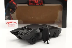 Batmobile mit Batman Figur Film The Batman 2022 schwarz 1:18 Jada Toys
