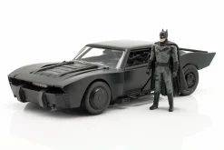 Batmobil mit Batman Figur Film The Batman (2022) schwarz 1:24 Jada Toys