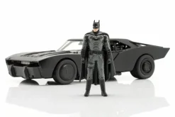 Batmobil mit Batman Figur Film The Batman (2022) schwarz 1:24 Jada Toys