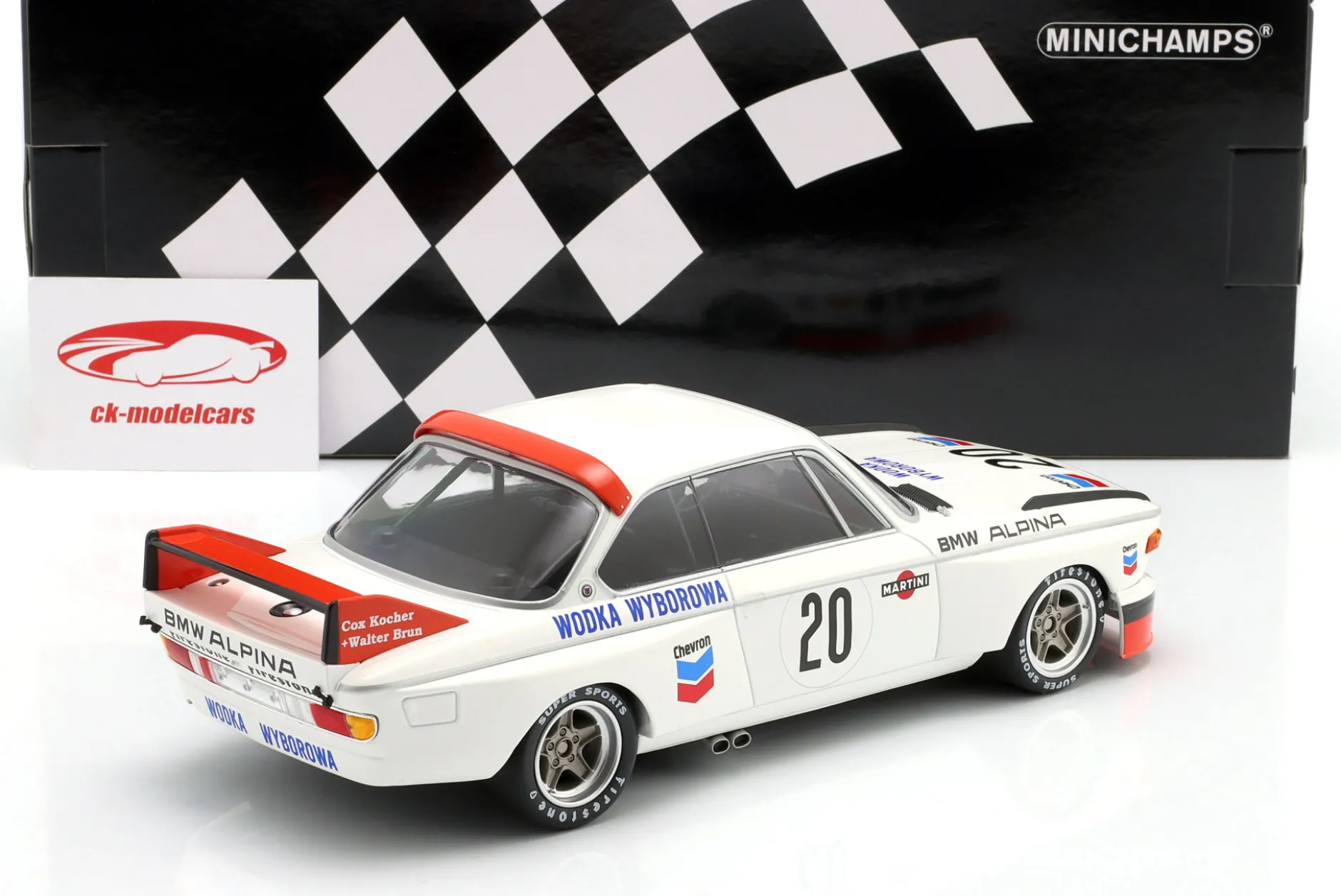 BMW Alpina 3.0 CSL #20 24h Spa 1973 Brun, Kocher 1:18 Minichamps