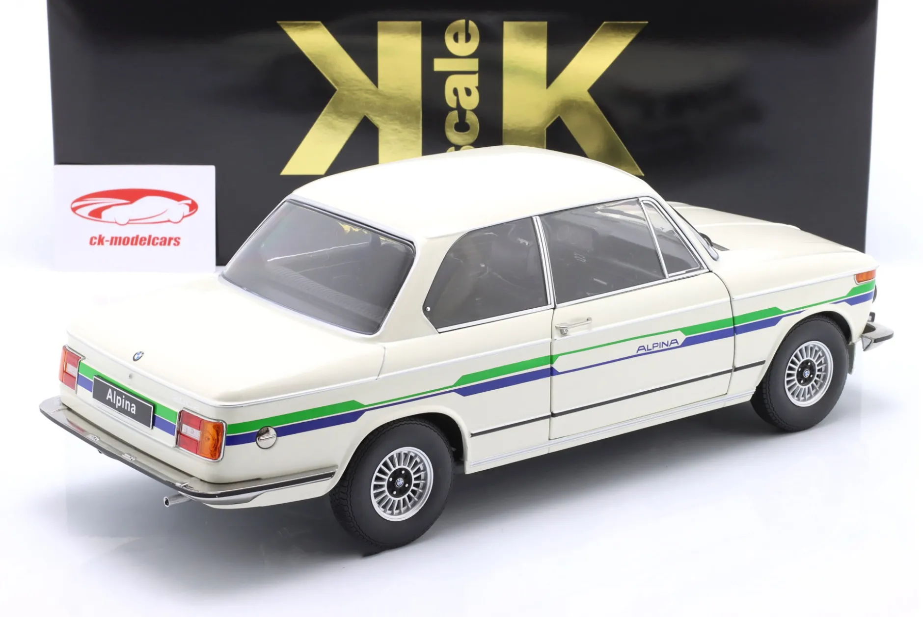 BMW 2002 Alpina 2.Serie Baujahr 1974 weiß 1:12 KK-Scale