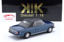 BMW 2002 Cabriolet Baujahr 1971 dunkelblau metallic 1:18 KK-Scale