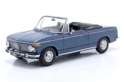 BMW 2002 Cabriolet Baujahr 1971 dunkelblau metallic 1:18 KK-Scale