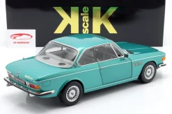 BMW 3.0 CSi (E9) mit Alpina-Felgen Baujahr 1971 türkis metallic 1:12 KK-Scale