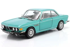 BMW 3.0 CSi (E9) mit Alpina-Felgen Baujahr 1971 türkis metallic 1:12 KK-Scale