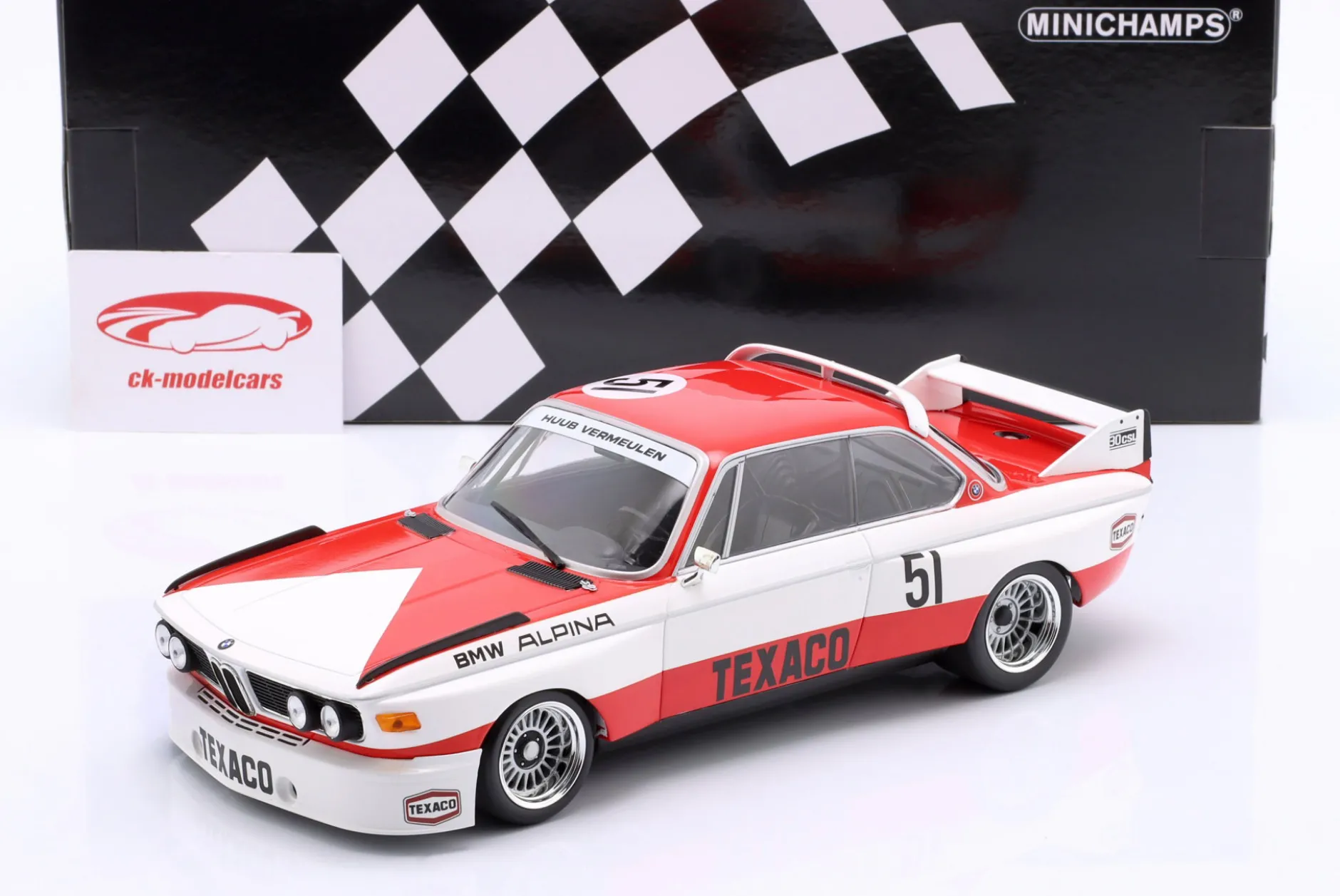 BMW 3.0 CSL #51 Sieger Zandvoort GP NTK 1974 Vermeulen 1:18 Minichamps