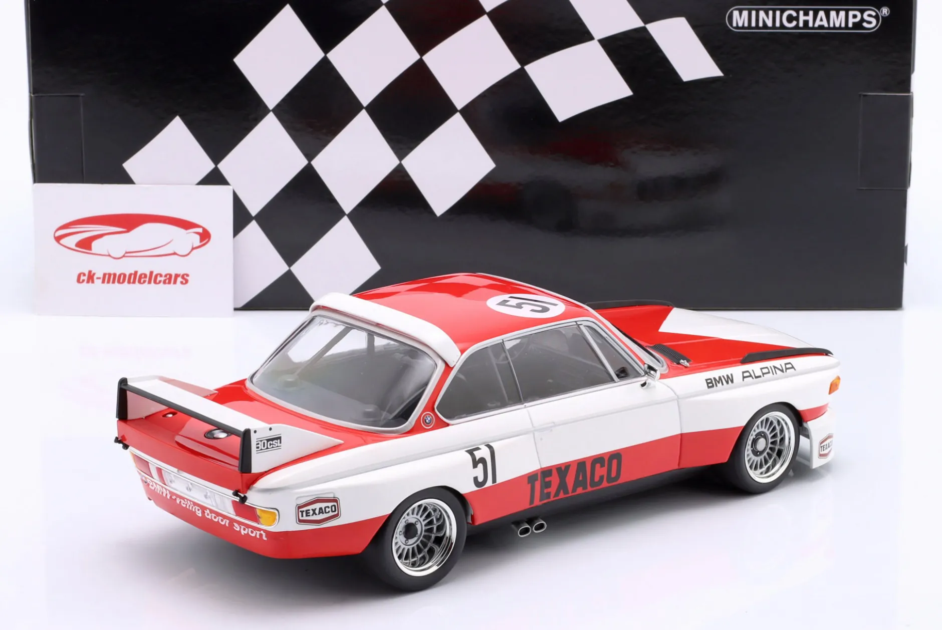 BMW 3.0 CSL #51 Sieger Zandvoort GP NTK 1974 Vermeulen 1:18 Minichamps