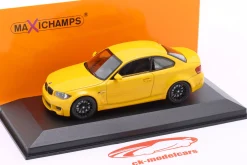 BMW 1er M Coupe Baujahr 2011 gelb 1:43 Minichamps