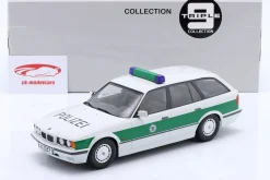 BMW 5er Serie E34 Touring Baujahr 1996 Polizei weiß / grün 1:18 Triple9