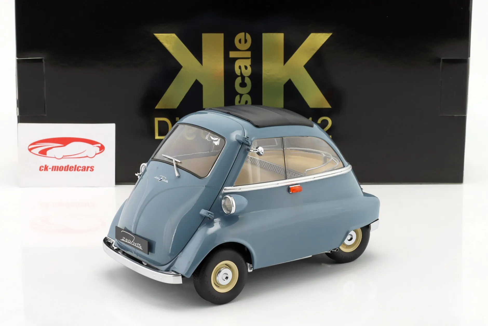 BMW 250 Isetta Baujahr 1959 blaugrau 1:12 KK-Scale