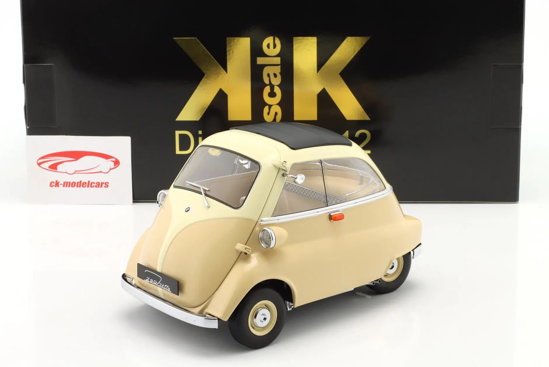 BMW Isetta 250 Baujahr 1959 creme / gelb 1:12 KK-Scale